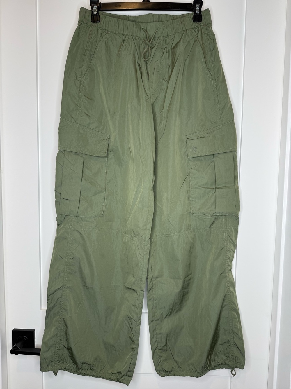 Aerie High Waisted Baggy Cargo Pants Olive Green Size S